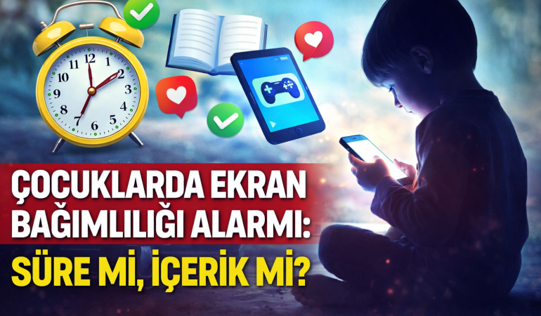 Çocuklarda Ekran Bağımlılığı Alarmı: Süre mi İçerik mi?