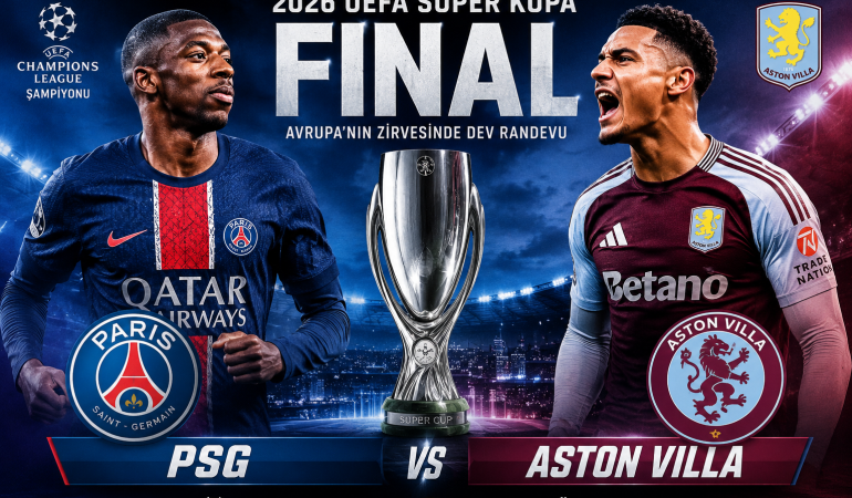 2026 UEFA Süper Kupa’da Dev Randevu: PSG ve Aston Villa