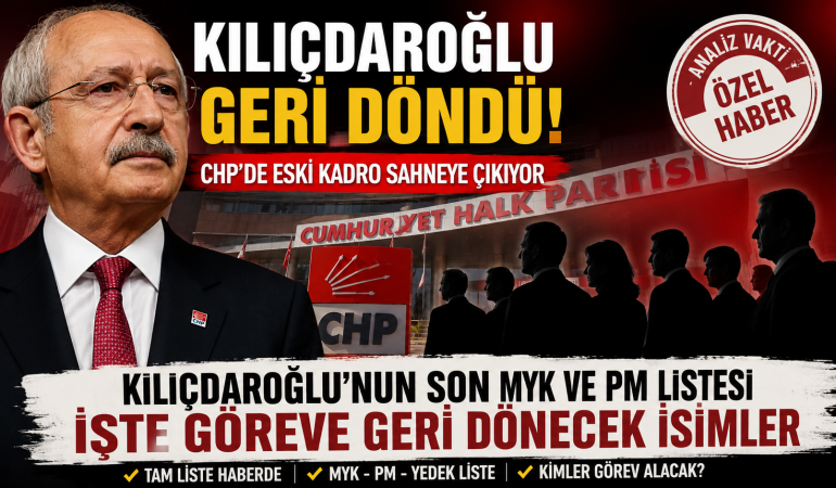 CHP’de Eski Kadro Alarmı: Kılıçdaroğlu’nun Tüm MYK ve PM Listesi Yeniden Gündemde?