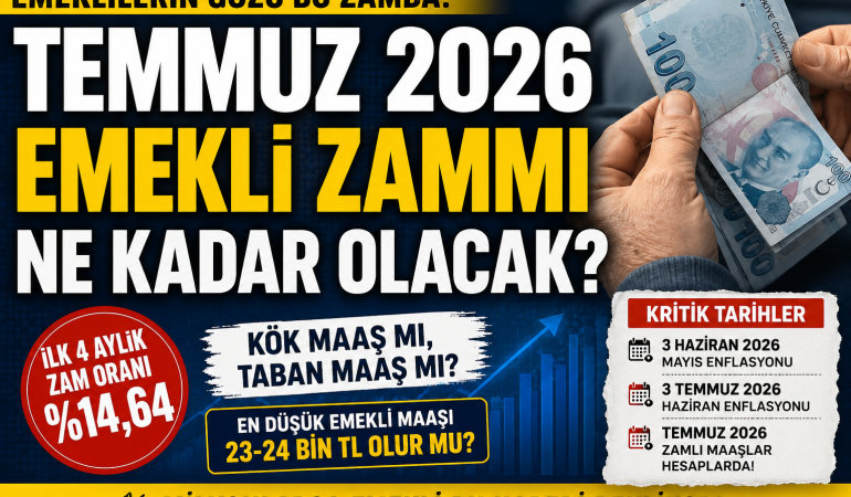 Temmuz 2026 Emekli Zammında Kritik Dönemeç: Maaşlar Ne Kadar Artacak?