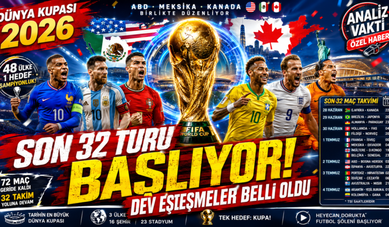 Dünya Kupası’nda Son 32 Heyecanı! Dev Eşleşmeler Belli Oldu?