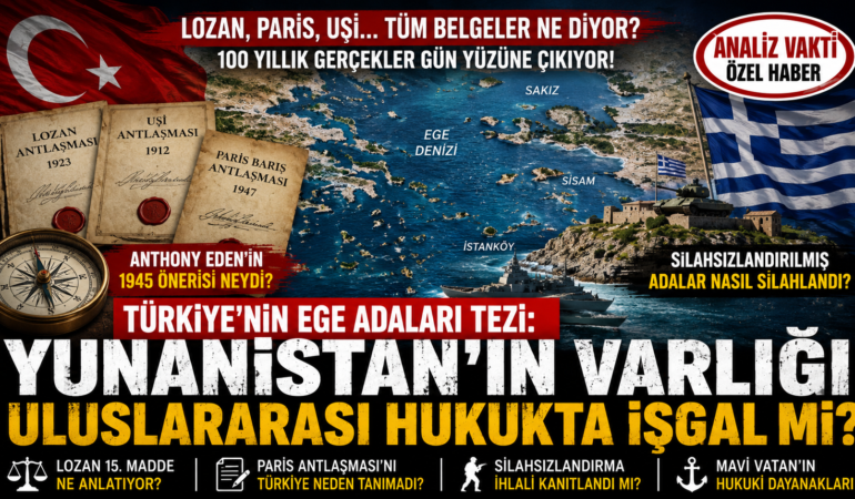 Ege’de 100 Yıllık Dosya Yeniden Açılıyor: Türkiye’nin Adalar Tezi Uluslararası Hukuku Nasıl Sarsıyor?