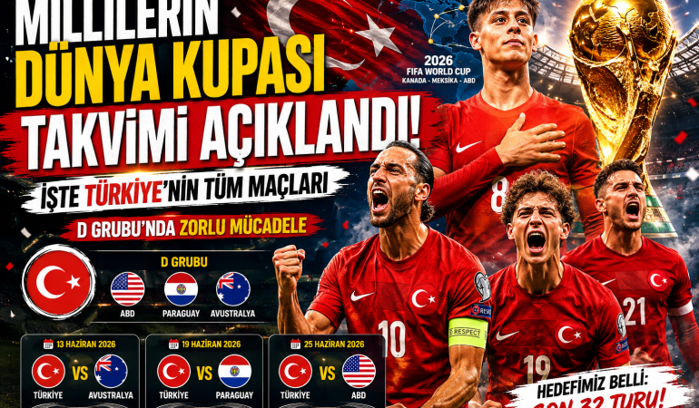 Dünya Kupası’nda Türkiye’nin Maç Takvimi Belli Oldu?
