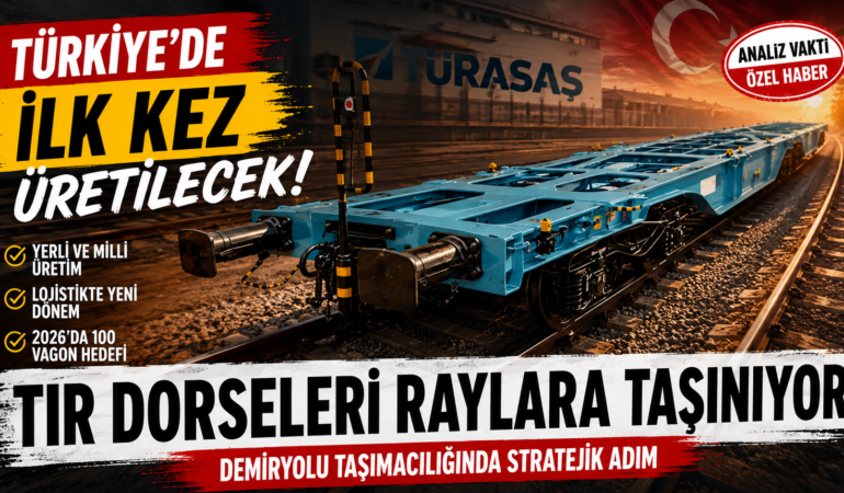 Türkiye Raylı Lojistikte Yeni Döneme Giriyor: Yerli TIR Dorsesi Vagonunda Seri Üretim Başlıyor?