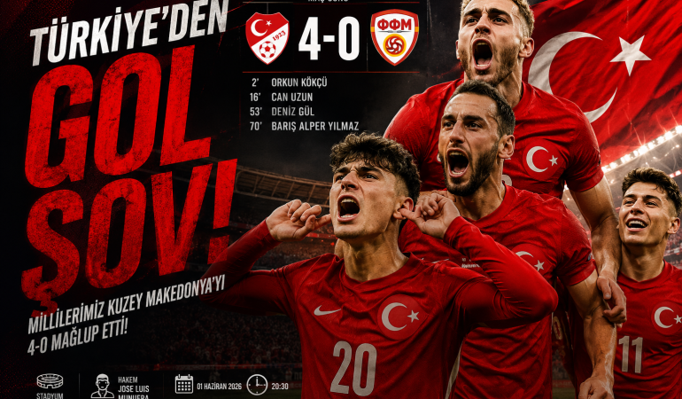 Türkiye’den Kuzey Makedonya’ya Gol Şovu: 4-0?