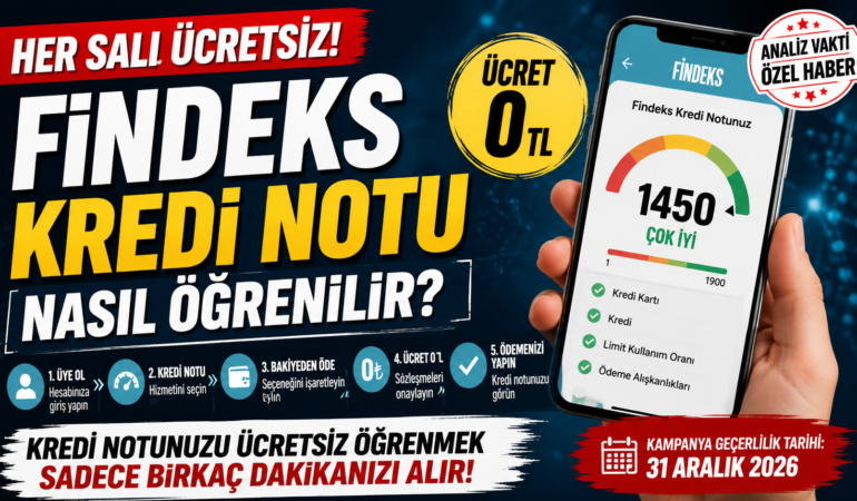 Findeks Kredi Notu Her Salı Ücretsiz Nasıl Öğrenilir? İşte Adım Adım Başvuru Rehberi?