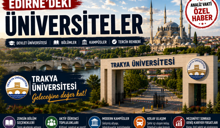 Edirne’deki Üniversiteler: Devlet Üniversitesi, Bölümler, Kampüsler ve Tercih Rehberi