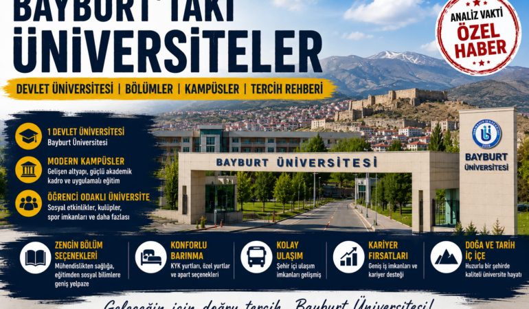 Bayburt’taki Üniversiteler: Devlet Üniversitesi, Bölümler, Kampüsler ve Tercih Rehberi