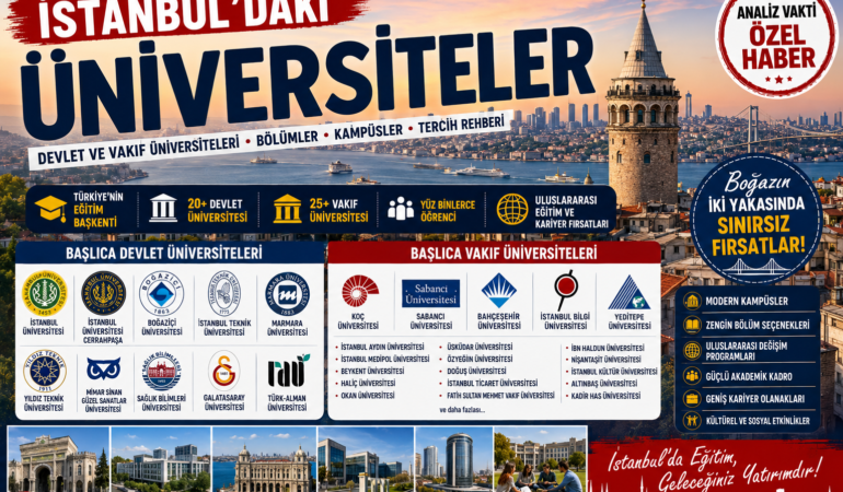 İstanbul’daki Üniversiteler: Devlet ve Vakıf Üniversiteleri, Bölümler, Kampüsler ve Tercih Rehberi