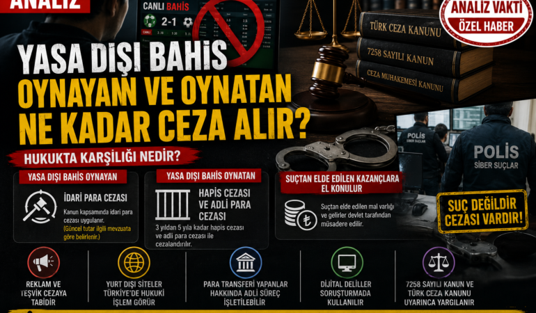 Yasadışı Bahis Oynayan ve Oynatan Ne Kadar Ceza Alır? Hukuktaki Karşılığı Nedir?