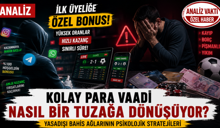 Kolay Para Vaadi Nasıl Bir Tuzağa Dönüşüyor? Yasadışı Bahis Ağlarının Psikolojik Stratejileri?