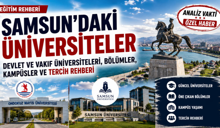 Samsun’daki Üniversiteler: Devlet ve Vakıf Üniversiteleri, Bölümler, Kampüsler ve Tercih Rehberi