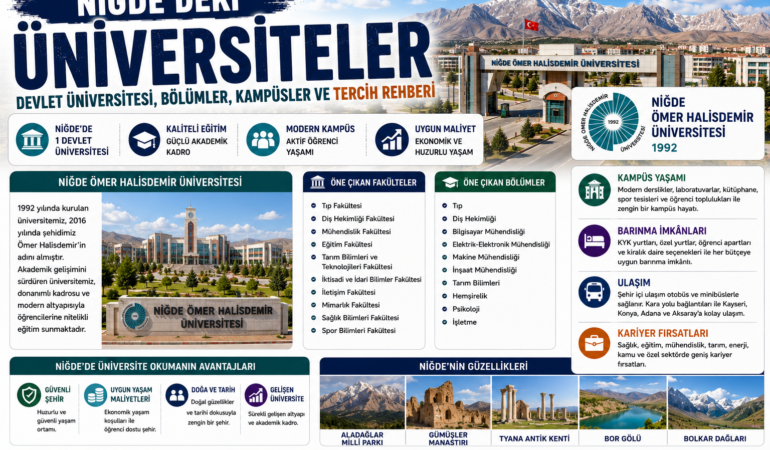 Niğde’deki Üniversiteler: Devlet Üniversitesi, Bölümler, Kampüsler ve Tercih Rehberi
