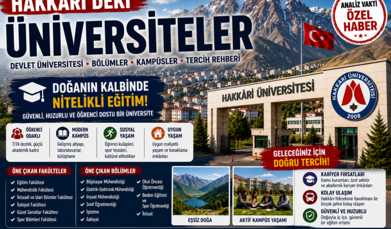Hakkâri’deki Üniversiteler: Devlet Üniversitesi, Bölümler, Kampüsler ve Tercih Rehberi