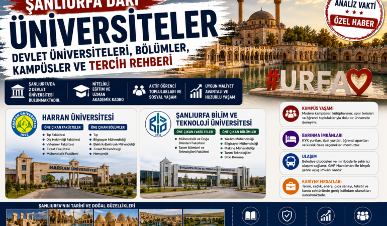 Şanlıurfa’daki Üniversiteler: Devlet ve Vakıf Üniversiteleri, Bölümler, Kampüsler ve Tercih Rehberi
