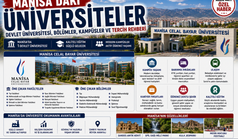 Manisa’daki Üniversiteler: Devlet Üniversitesi, Bölümler, Kampüsler ve Tercih Rehberi