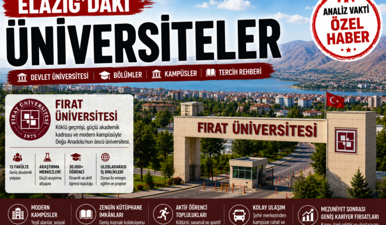 Elazığ’daki Üniversiteler: Devlet Üniversitesi, Bölümler, Kampüsler ve Tercih Rehberi