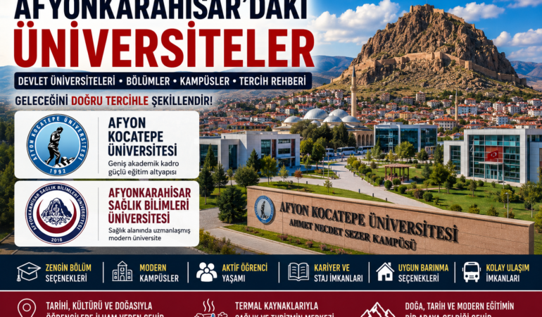 Afyonkarahisar’daki Üniversiteler: Devlet Üniversiteleri, Bölümler, Kampüsler ve Tercih Rehberi