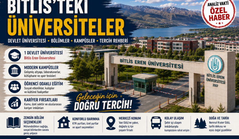 Bitlis’teki Üniversiteler: Devlet Üniversitesi, Bölümler, Kampüsler ve Tercih Rehberi