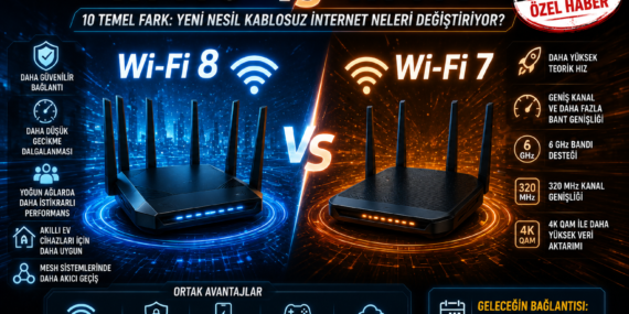 Wi-Fi 8 ile Wi-Fi 7 Arasındaki 10 Temel Fark: Yeni Nesil Kablosuz İnternet Neler Değiştiriyor?