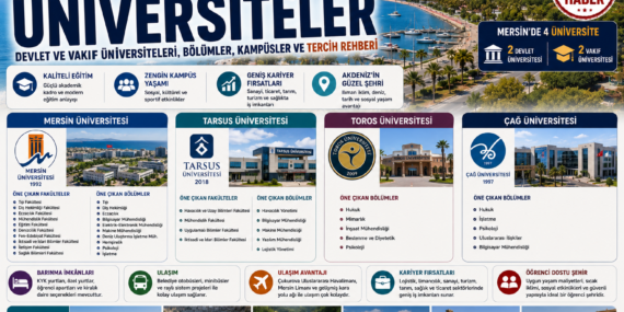 Mersin’deki Üniversiteler: Devlet ve Vakıf Üniversiteleri, Bölümler, Kampüsler ve Tercih Rehberi