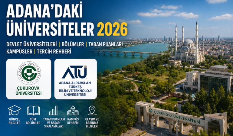 Adana’daki Üniversiteler 2026: Devlet Üniversiteleri, Bölümler, Kampüsler ve Tercih Rehberi