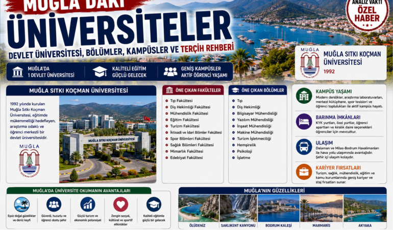 Muğla’daki Üniversiteler: Devlet Üniversitesi, Bölümler, Kampüsler ve Tercih Rehberi