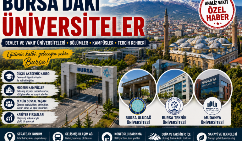 Bursa’daki Üniversiteler: Devlet ve Vakıf Üniversiteleri, Bölümler, Kampüsler ve Tercih Rehberi
