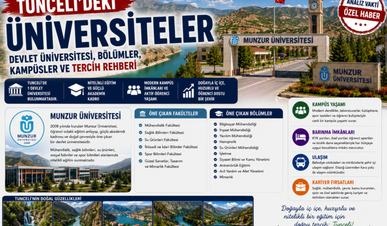 Tunceli’deki Üniversiteler: Devlet Üniversitesi, Bölümler, Kampüsler ve Tercih Rehberi
