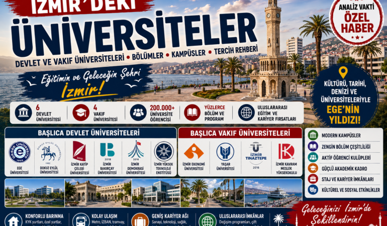 İzmir’deki Üniversiteler: Devlet ve Vakıf Üniversiteleri, Bölümler, Kampüsler ve Tercih Rehberi