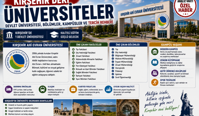 Kırşehir’deki Üniversiteler: Devlet Üniversitesi, Bölümler, Kampüsler ve Tercih Rehberi