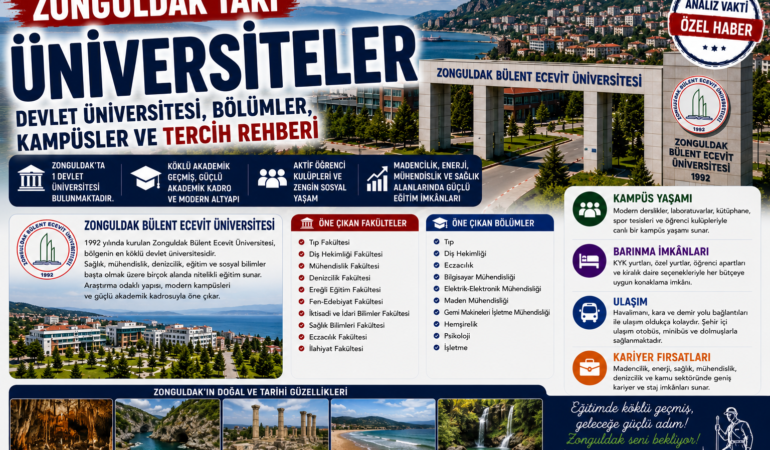 Zonguldak’taki Üniversiteler: Devlet Üniversitesi, Bölümler, Kampüsler ve Tercih Rehberi